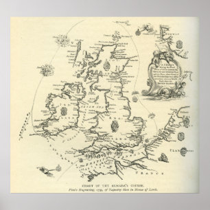 Poster Diagramme du cours de l'armada espagnole