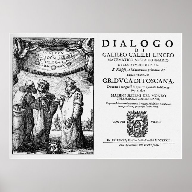 Poster Dialogo de Galilée (Devant)