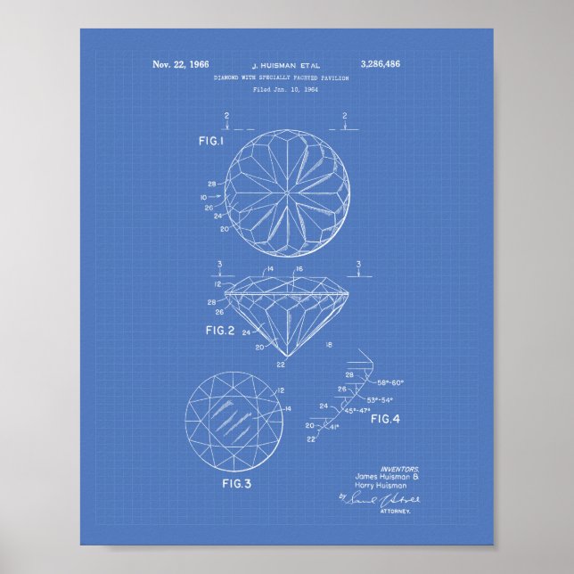 Poster Diamant 1966 Plan directeur de l'art des brevets (Devant)