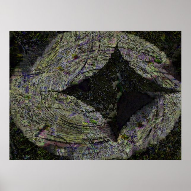 Poster Diamant, abstrait numérique (Devant)