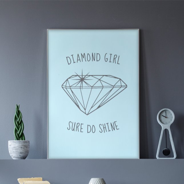 Poster Diamond Girl Shine Aqua (Créateur téléchargé)