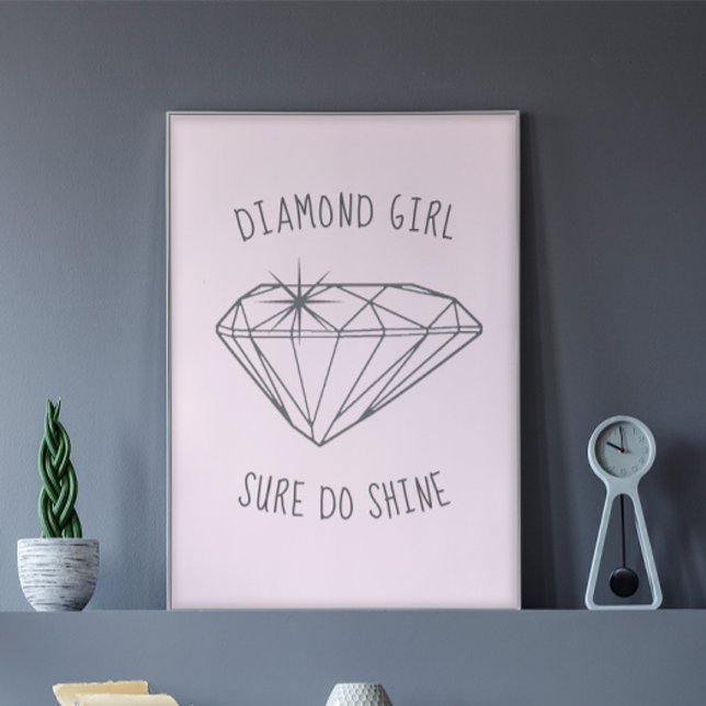 Poster Diamond Girl Shine Blush (Créateur téléchargé)