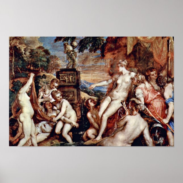 Poster Diana Et Callisto De Tizian (Meilleure Qualité) (Devant)