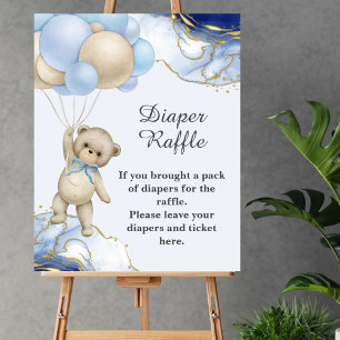 Poster Diaper Raffle Jeu On peut attendre longtemps ballo