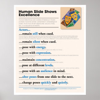 Poster Diapositive humaine montre l'excellence