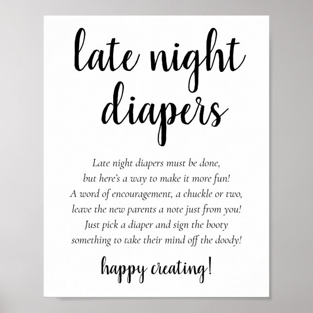Poster Diapositives De Nuit Modernes | Douche classique (Devant)