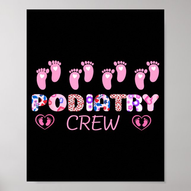 Poster Diatry Crew Footprint Leopard Diatrist Valentine's (Devant)