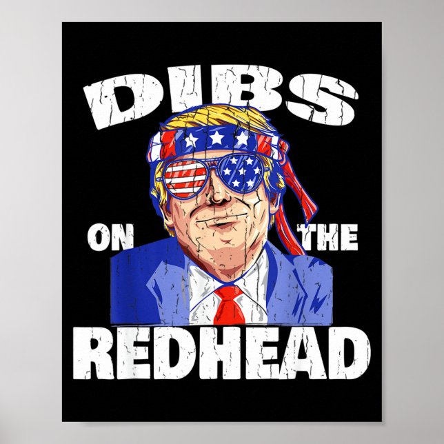 Poster Dibs On The Redhead Shirt Funny St Patricks Day Pr (Devant)