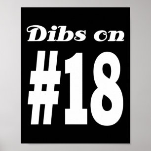 Poster Dibs sur #18 Hockey Footll Vendre Sports 