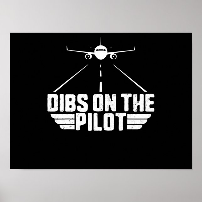 Poster Dibs Sur Avion Pilote Avion Avion Avion Girami (Devant)