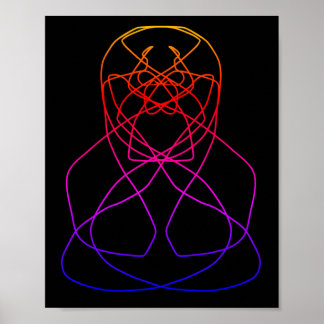 Poster Dibujo de arte de líneas abstractas