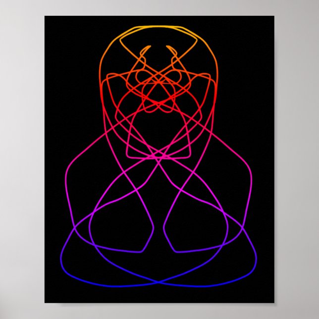 Poster Dibujo de arte de líneas abstractas (Devant)