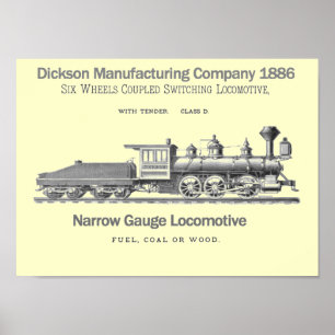 Poster Dickson Switching Locomotive 1886