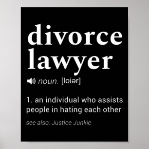 Poster Dictionnaire de l'avocat de divorce - Description 