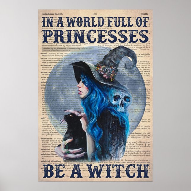 Poster Dictionnaire Un Monde Plein De Princesses Soyez Un (Devant)