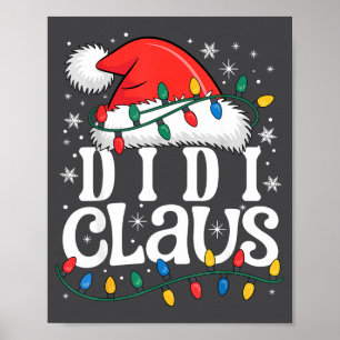 Poster Didi Claus drôle de Noël grand-mère fête St