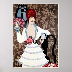 Poster DIE 6 Old Deutsche Printer Advert Max Schweizer