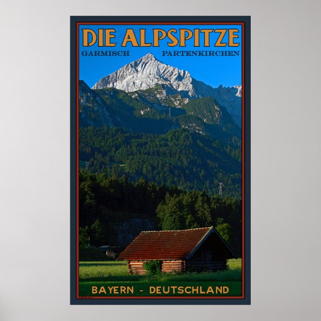 Poster Die Alpspitze (Devant)