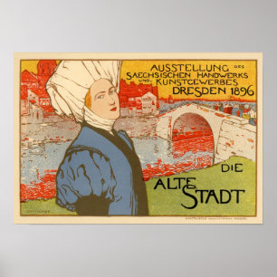 Poster Die Alte Stadt by Otto Fischer