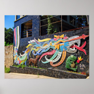 Poster Diego Rivera Maison des Vents Quetzalcoatl
