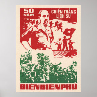 Poster DIEN BIEN PHU Bataille de 1954 Guerre Vintage au V