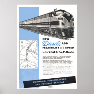 Poster Diesel de chemin de fer pour Le R.F.& essentiel P.