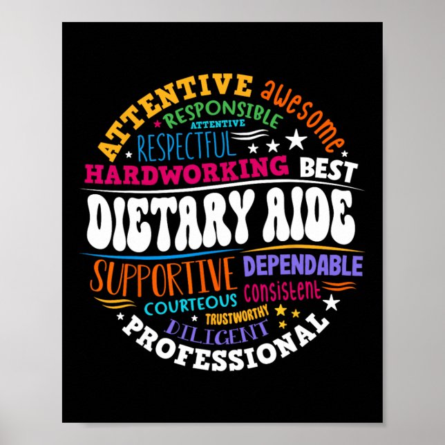 Poster Dietary Aide Life Appreciation Healthcare Workers  (Devant)