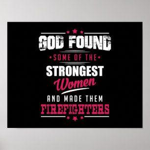 Poster Dieu a fait pompiers Hilarious Profession Design