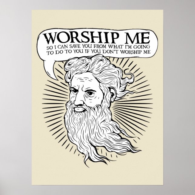 Poster Dieu : Adorez-moi pour que je vous sauve de moi (Devant)