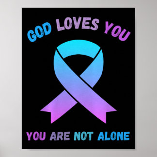 Poster Dieu aime pas seul Jésus Survivre au suicide