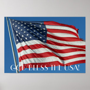 Poster Dieu bénissent l'affiche des Etats-Unis