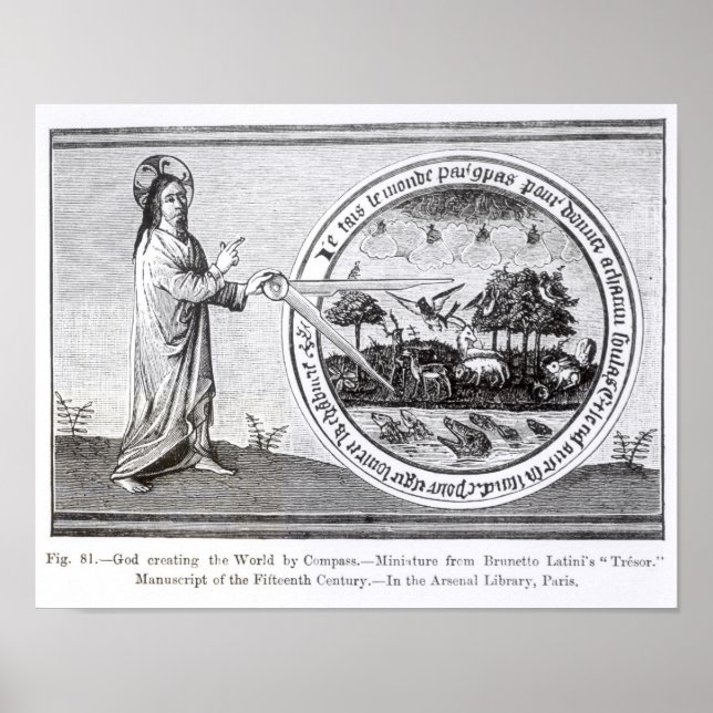 Poster Dieu crée le monde par la boussole (Devant)