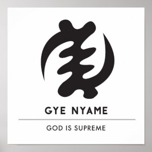 Poster Dieu de Gye Nyame   est symbole suprême