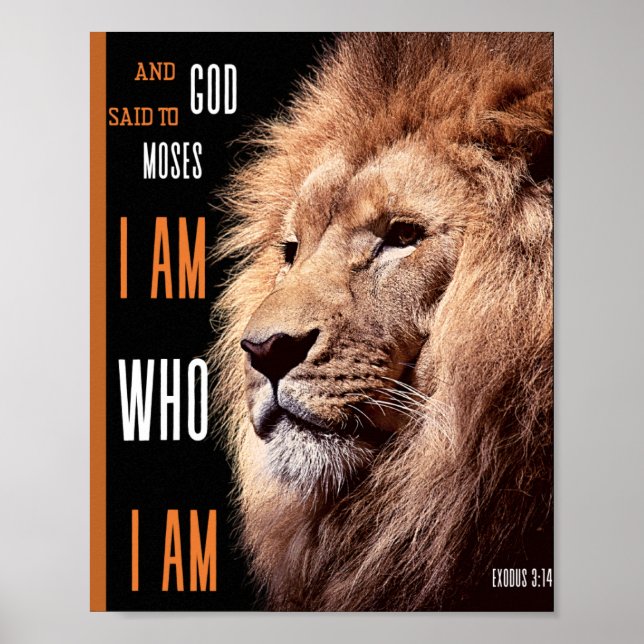 Poster Dieu dit à Moïse : JE SUIS qui JE SUIS (Devant)