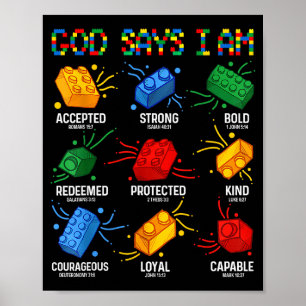 Poster Dieu dit que je construis un bloc de maître constr