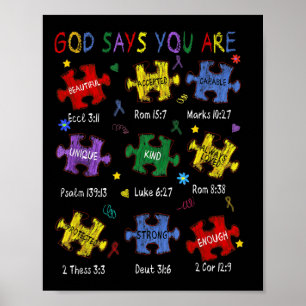 Poster Dieu Dit Que Vous Êtes Des Versets De La Bible Awa
