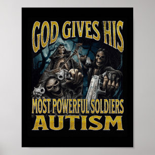 Poster Dieu Donne Son Autisme Le Plus Puissant Drôle Dur