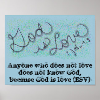 Poster Dieu est amour 1 Jean 4:8