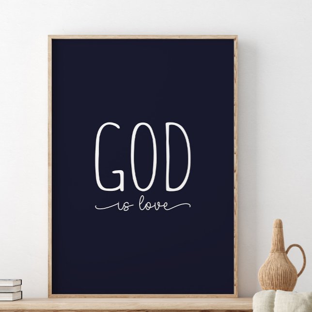 Poster Dieu est amour, Bible verse art (Créateur téléchargé)