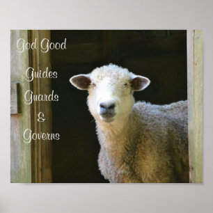 Poster Dieu est bon mouton