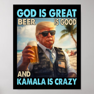 Poster Dieu est grand, la bière est bonne et Kamala est f