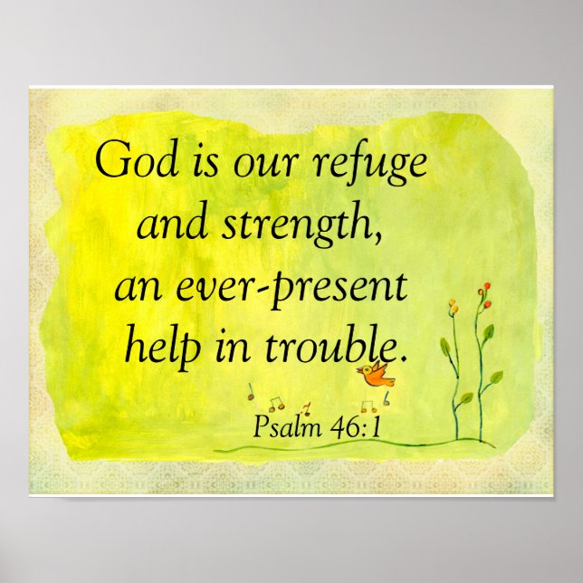 Poster Dieu est notre refuge (Devant)