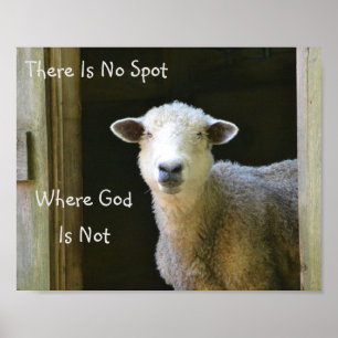 Poster Dieu Est Partout Mouton
