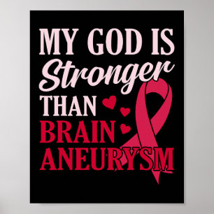Poster Dieu Est Plus Fort Que Le Cerveau Aneurysme Sensib
