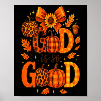 Poster Dieu Est Si Bon Christian Automne Citrouille Thank