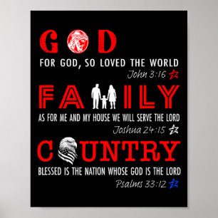 Poster Dieu Famille Pays