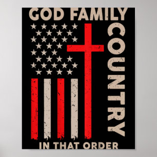 Poster Dieu Famille Pays Dans Cet Ordre Chrétien Patriote