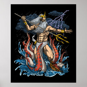 Poster Dieu grec Poseidon