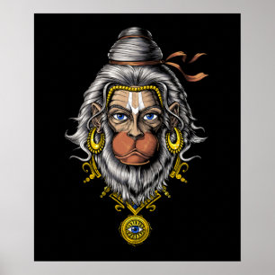 Poster Dieu hindouiste Hanuman