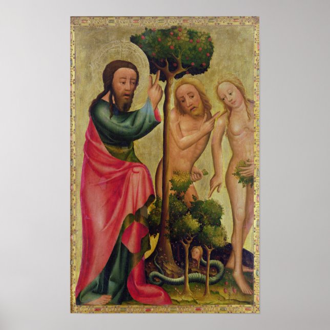 Poster Dieu le Père punit Adam et Ève (Devant)